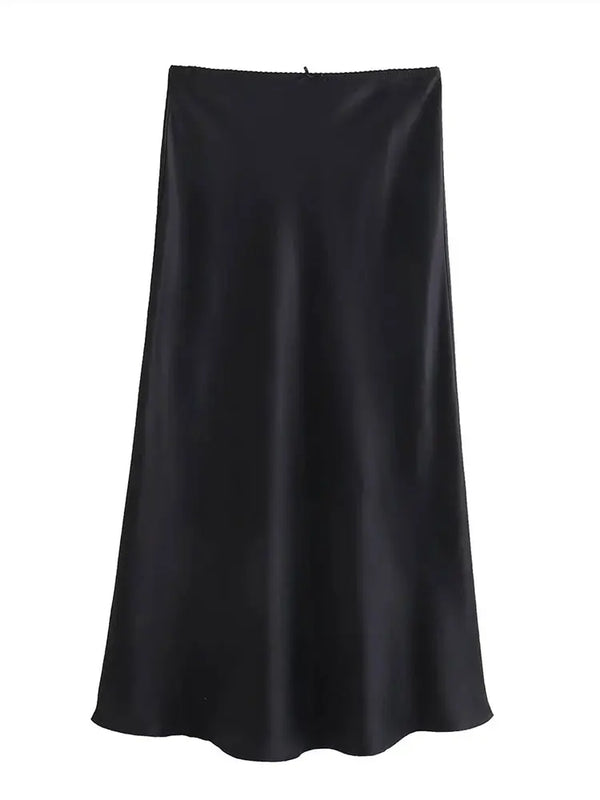 Chic Satin Bow Skirt