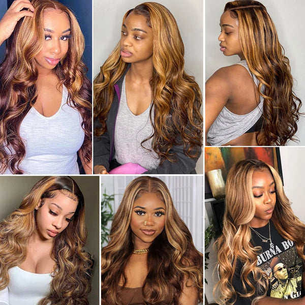 Glamorous Honey Blonde Wig