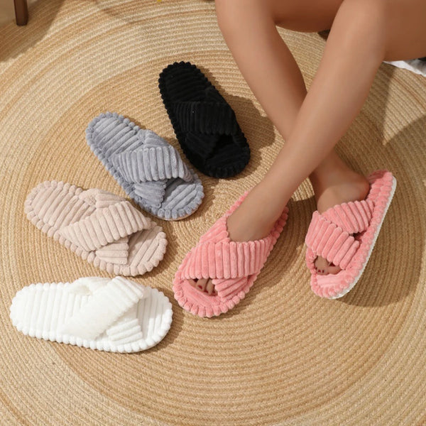 Cozy Corduroy House Slippers