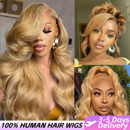 Glamorous Honey Blonde Wig